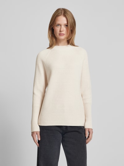 Soyaconcept Gebreide pullover met geribde opstaande kraag, model 'KANITA' Offwhite - 4