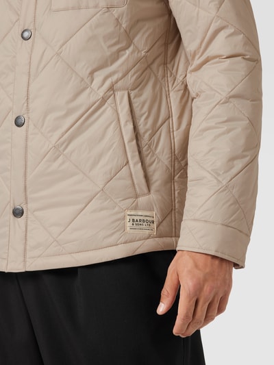 Barbour Steppjacke mit Label-Patch Modell 'Summer Shirt' Beige 3