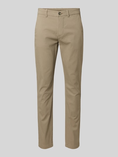 Produktfoto, Chino mit Eingrifftaschen von Lindbergh, beige, Slim Fit, Baumwoll-Elasthan-Mix, klare Konturen und glatte Textur.