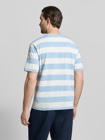Lindbergh Oversized T-Shirt mit Rundhalsausschnitt Hellblau 5
