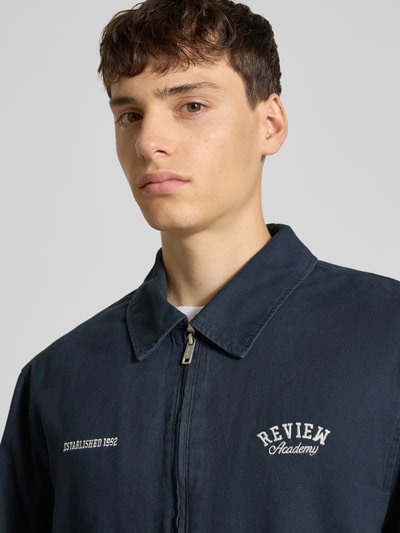 REVIEW Twill seizoensjack met steekzakken Marineblauw - 3