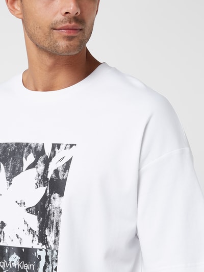 CK Calvin Klein Comfort Fit T-Shirt mit Print Weiss 3