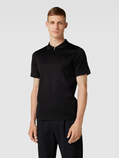 Karl Lagerfeld Poloshirt aus Baumwolle mit Reißverschluss Black 4