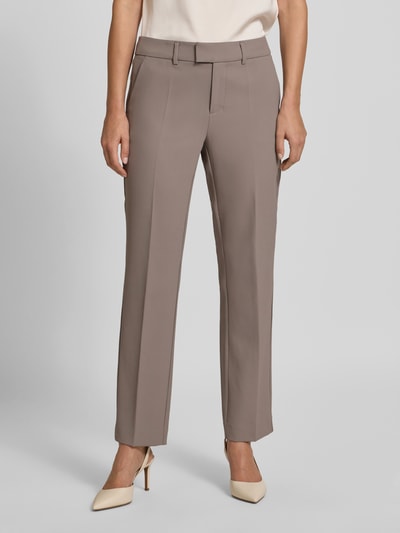 MOS MOSH Spodnie materiałowe w kant model ‘Myla Miley’ Szarobrązowy 4