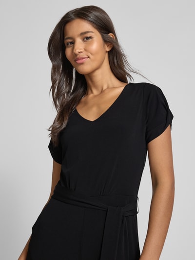More & More Jumpsuit mit V-Ausschnitt und Bindegürtel Black 3