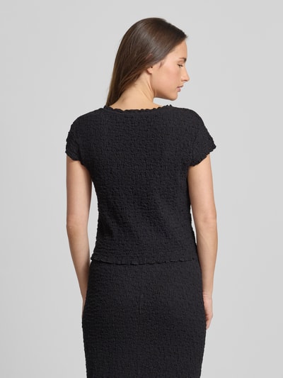 Tom Tailor Denim Slim fit blouseshirt van katoenmix Zwart - 5