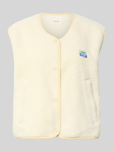 American Vintage Kamizelka o kroju relaxed fit z naszywką z logo model ‘Hoktown’ Jasnożółty 2