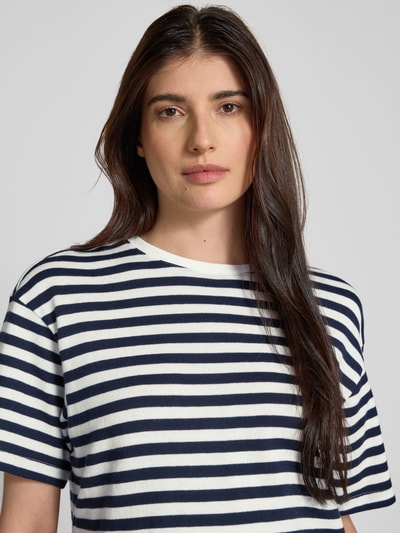 MSCH Copenhagen Bluzka z dzianiny z okrągłym dekoltem model ‘Kemba Bahara’ Granatowy 3