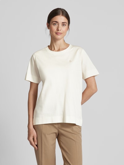 BOSS T-Shirt mit Label-Stitching Offwhite 4