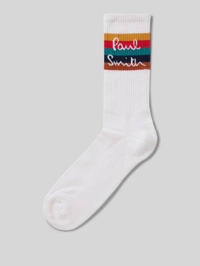 PAUL SMITH Socken mit Label-Detail Modell 'GUERNSEY SPORT' Weiss 1