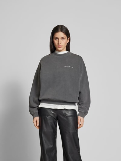 Anine Bing Oversized Sweatshirt aus Baumwolle Black 4