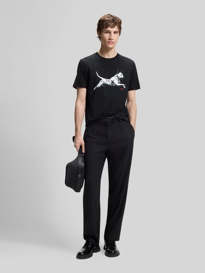 HUGO Regular Fit T-Shirt aus reiner Baumwolle Black 1