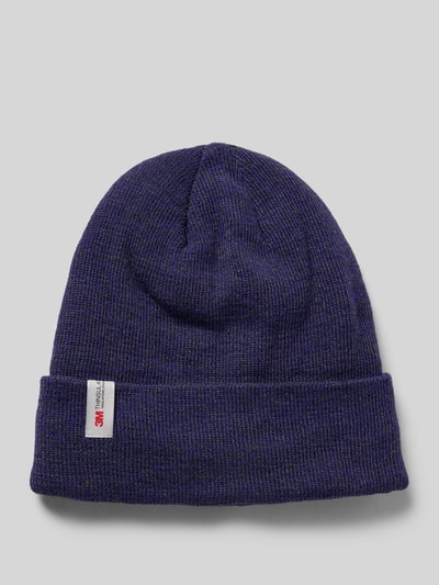 Müller Headwear Beanie met labeldetail Marineblauw - 1