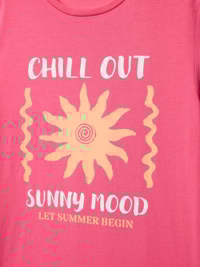 s.Oliver RED LABEL Loose fit T-shirt van puur katoen Felroze - 2