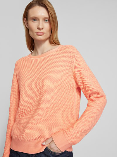 Tom Tailor Regular Fit Strickpullover aus reiner Baumwolle Rosa 3