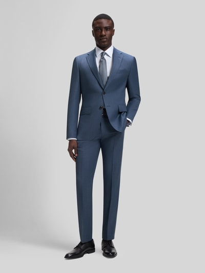 BOSS Slim Fit Anzug aus Wolle mit feinem Webmuster Blau 1