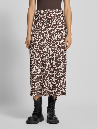 Only Knielange rok met all-over motief, model 'CHIGO' Ecru - 4