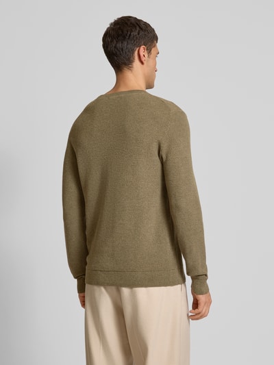 SELECTED HOMME Strickpullover mit Strukturmuster Modell 'ROSS' Oliv Melange 5