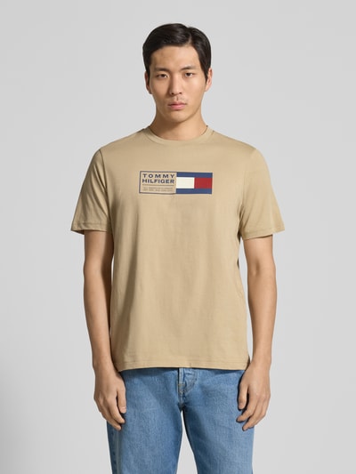 Tommy Hilfiger Regular Fit T-Shirt aus reiner Baumwolle Beige 4