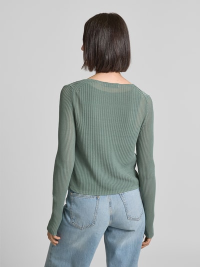 Mango Strickjacke mit Vorderseite zum Binden Modell 'GERANIO' Schilf 5