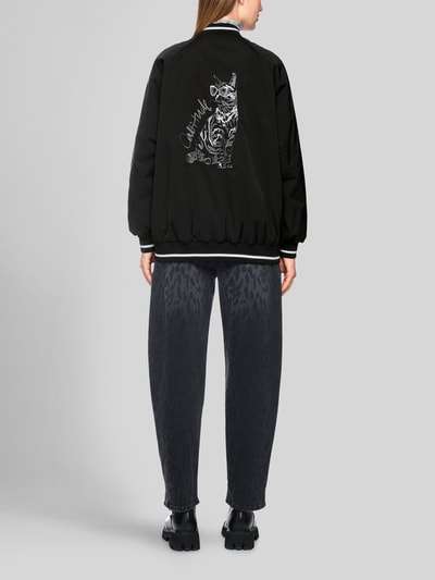 Marc Cain Loose Fit Bomberjacke mit College-Kragen Black 5