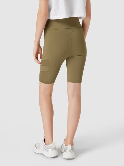 URBAN CLASSICS Spodnie kolarki z półprzezroczystymi wstawkami model ‘Ladies’ Khaki 5