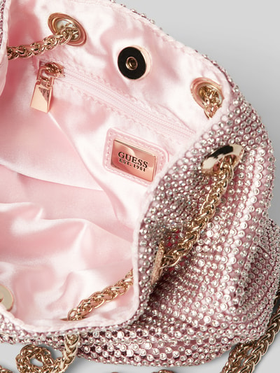 Guess Handtasche mit Strasssteinbesatz Modell 'ZALINA' Pink 5