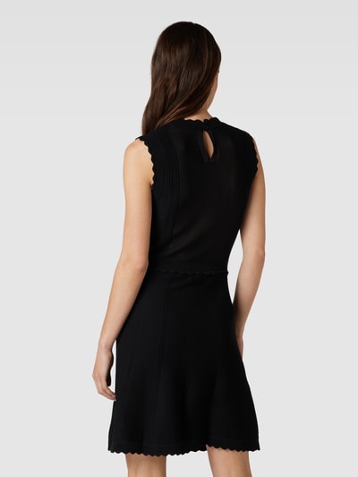 THE KOOPLES Knielanges Kleid mit Strukturmuster Black 5