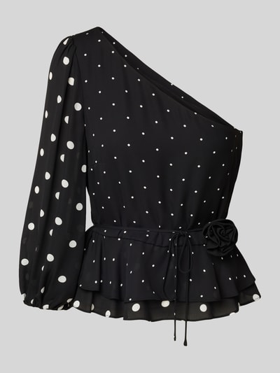 Marc Cain Blusenshirt mit One-Shoulder-Träger Black 2