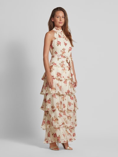 Lauren Ralph Lauren Abendkleid mit Rüschen Modell 'SANURA' Offwhite 1