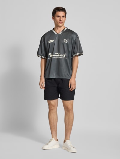 WOODBIRD Relaxed Fit Shorts mit Gürtel Modell 'Choi' Black 1
