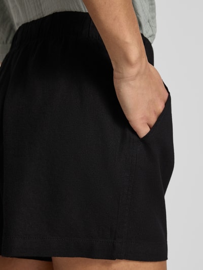 ONLY Relaxed Fit Bermudas aus Viskose-Leinen-Mix Modell 'GOA' Black 3