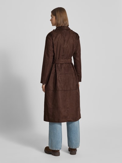 Only Regular Fit Trenchcoat IN Wildleder-Optik Modell 'BINE' Schoko 5