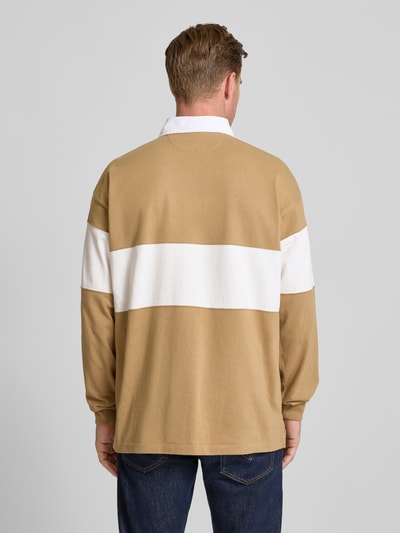 Polo Ralph Lauren Sweatshirt mit Polokragen und Label-Print Khaki 5