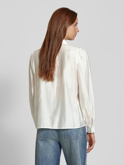 ICHI Regular fit blouse met platte kraag, model 'KARLANI' Offwhite - 5