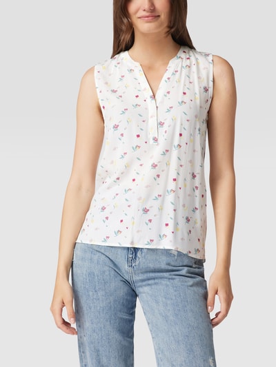 Montego Blousetop met all-over bloemenmotief Offwhite - 4