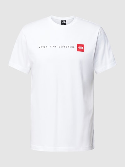 The North Face T-shirt z nadrukiem z logo model ‘NEVER STOP EXPLORIN’ Biały 2