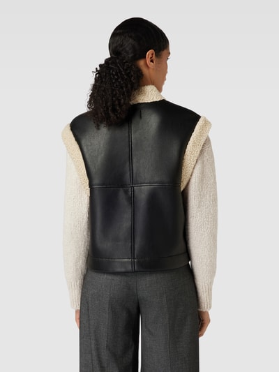 Jake*s Collection Gilet met teddybont Zwart - 5