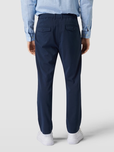 Casual Friday Relaxed fit chino met elastische band, model 'MARC' Marineblauw - 5