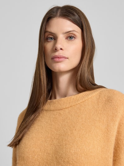American Vintage Oversized Strickpullover mit gerippten Abschlüssen Modell 'VITOW' Sand Melange 3