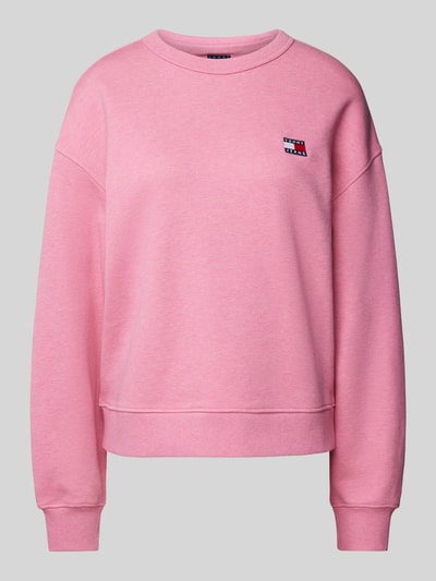 Tommy Jeans Sweatshirt mit gerippten Abschlüssen Pink 1