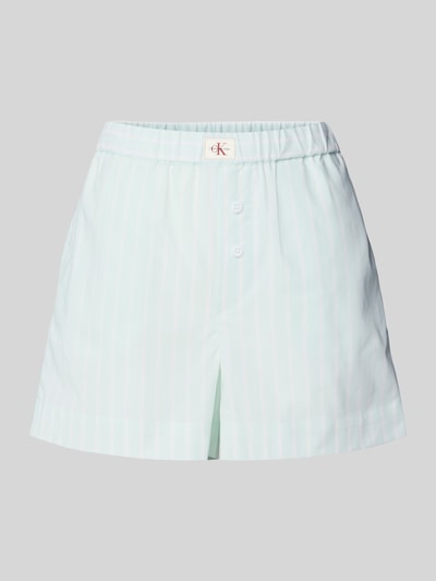 Calvin Klein Jeans Korte broek met elastische band en labeldetail Mintgroen - 2