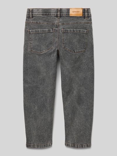 Lil Atelier Jeans met 5-pocketmodel, model 'BERLIN' Zwart - 3