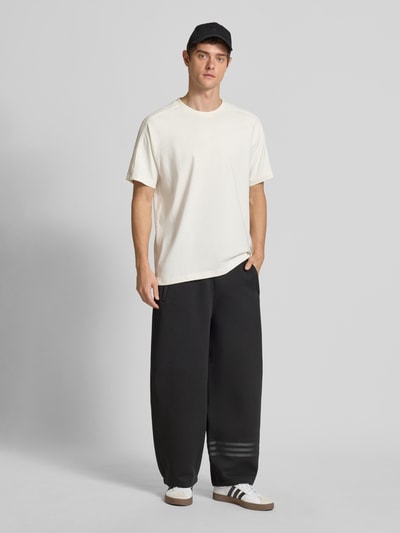 adidas Originals Loose fit sweatpants van katoenmix met logostitching Zwart - 1