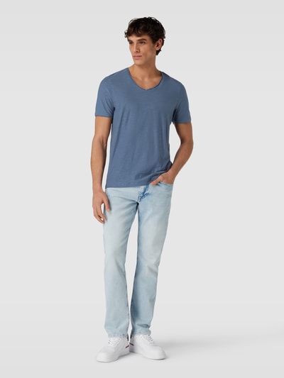 MCNEAL T-Shirt in melierter Optik Jeansblau 1