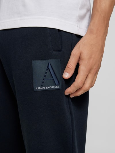 ARMANI EXCHANGE Spodnie dresowe z elastycznym ściągaczem Ciemnoniebieski 3