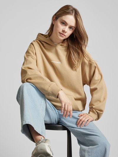 Pegador Oversized Hoodie mit Label-Print Sand 3