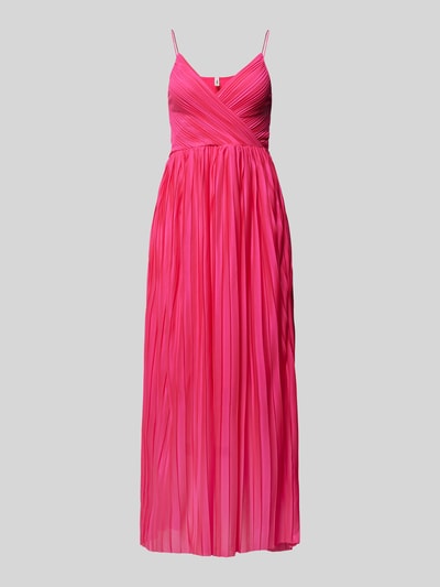 Only Sukienka midi z cienkimi ramiączkami model ‘ELEMA’ Mocnoróżowy 2