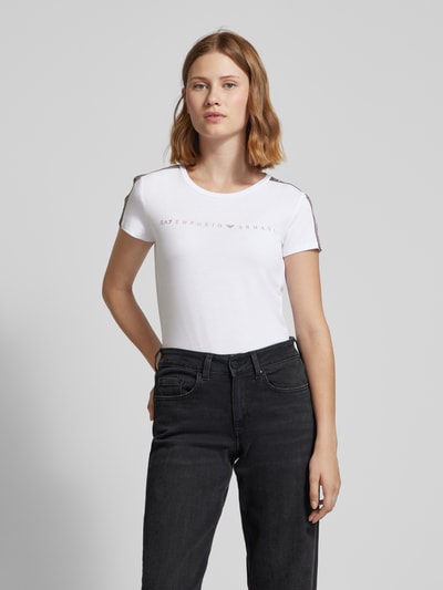 EA7 Emporio Armani T-shirt z okrągłym dekoltem Biały 4