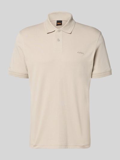 BOSS Orange Regular Fit Poloshirt aus reiner Baumwolle Modell 'INTERLOCK' Sand 2